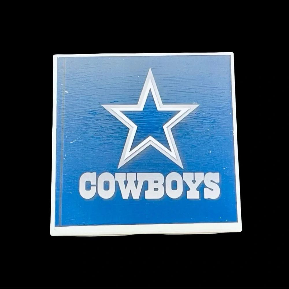Dallas Cowboys Ceramic Tile Drink Coaster – 4.25” x 4.25” – NFL Fan Bar Decor